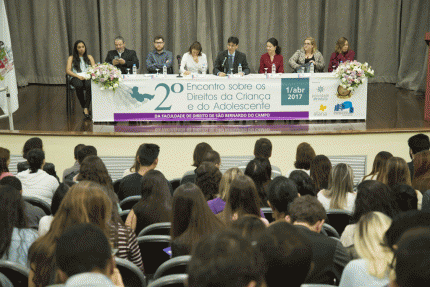Evento da Jornada Nacional do ECA em São Bernardo do Campo (SP). Crédito: Divulgação